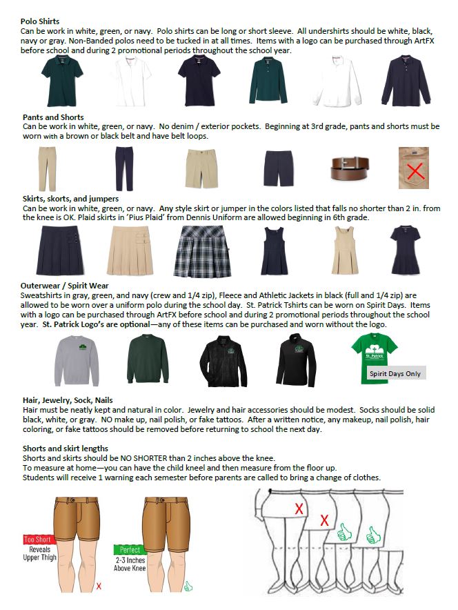 Dress Code | St Patrick's Catholic School